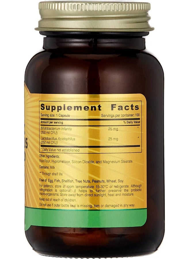 SUNSHINE NUTRITION - Probiotic Acidophilus Advanced Dietary Supplement 100 capsules - Image 1
