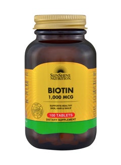 SUNSHINE NUTRITION Biotin 1000 Mcg 100 Tabs  - Image 1