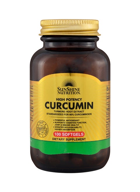 High Potency Curcumin Dietary Supplement 100 softgels