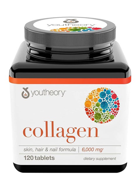Collagen 6000Mg Dietary Supplement Skin Hair And Nail Formula 120 Tablets