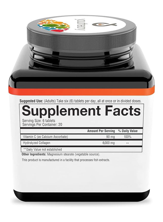 youtheory - Collagen 6000Mg Dietary Supplement Skin Hair And Nail Formula 120 Tablets - Image 1