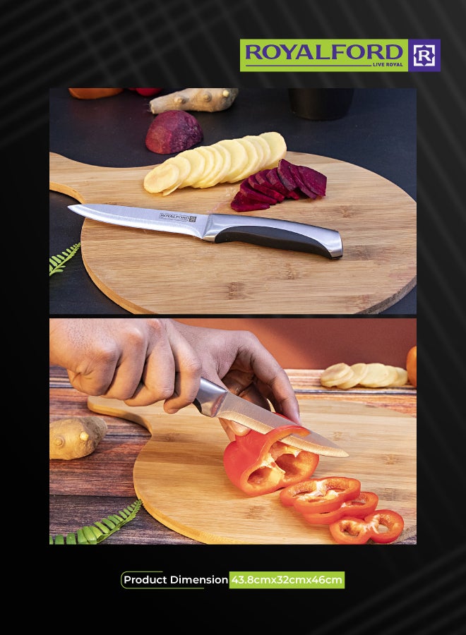 Royalford Utility Knife Premium-Grade Extra-Sharp Ss Blade With Convenient Ss+Abs Handle Silver/Black 5inch - Image 5