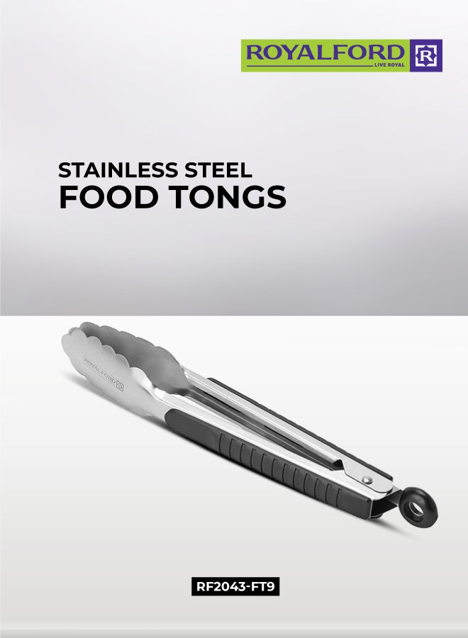 رويال فورد ملقط الطعام أسود/ فضي 25.5x3.6سم - Image 1