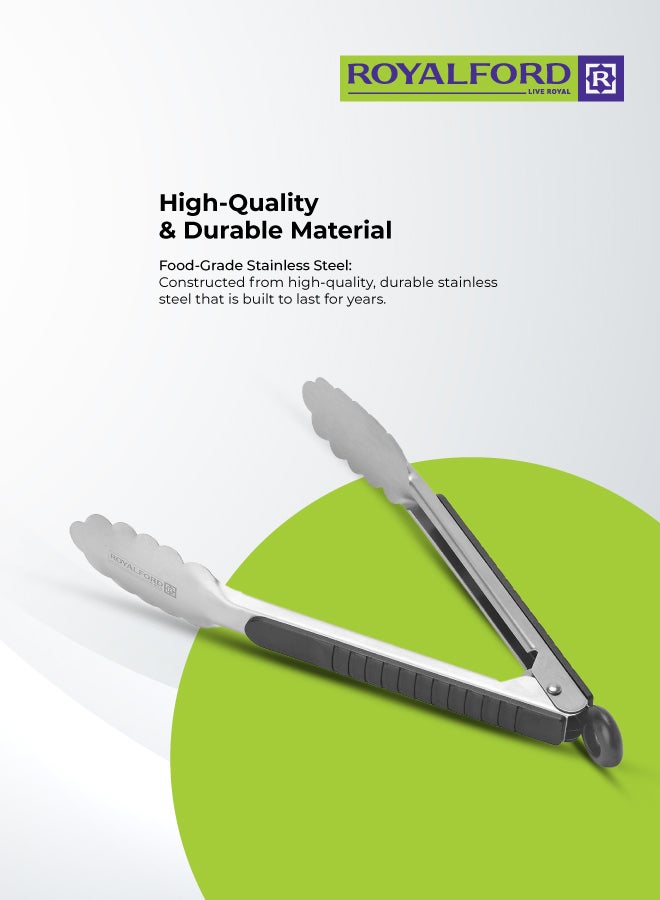 رويال فورد ملقط الطعام أسود/ فضي 25.5x3.6سم - Image 2