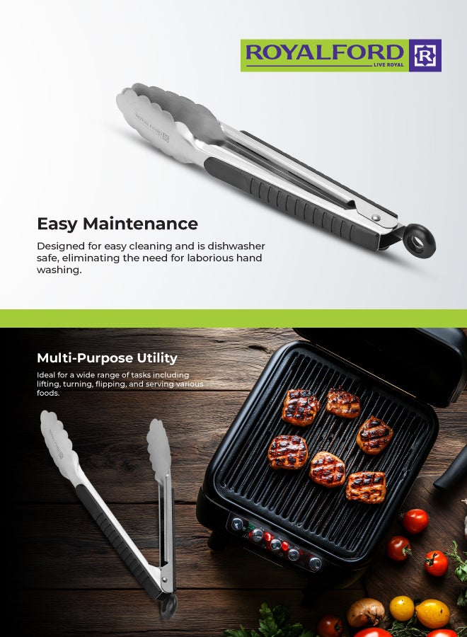 رويال فورد ملقط الطعام أسود/ فضي 25.5x3.6سم - Image 4