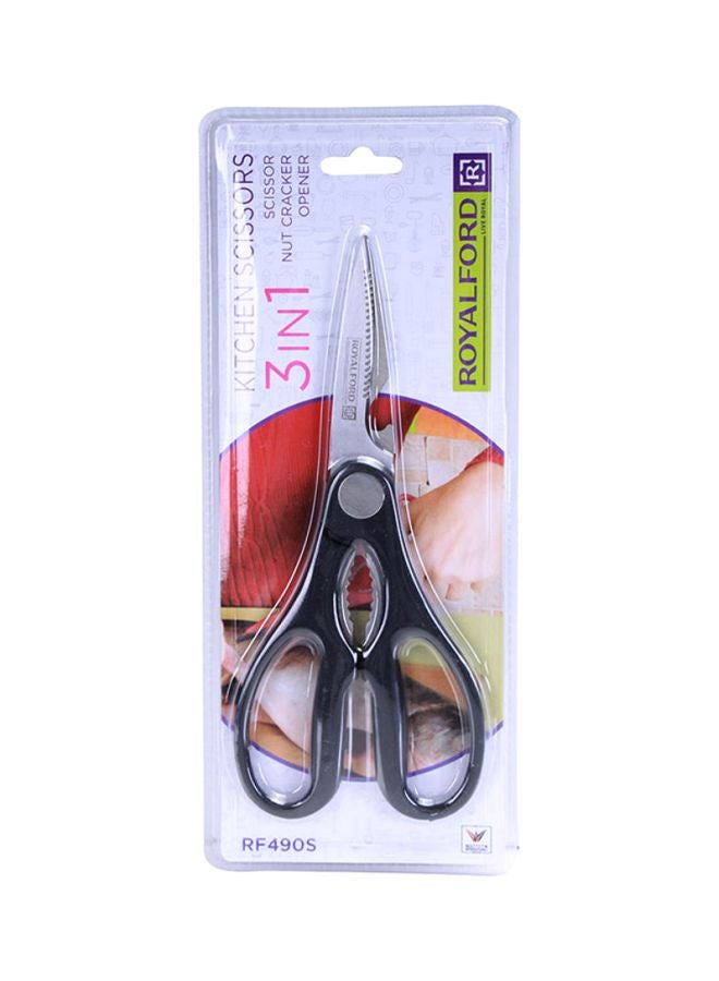 Royalford - Kitchen Scissors 3In1 Scissors Opener Nut Cracker Multicolor - Image 1