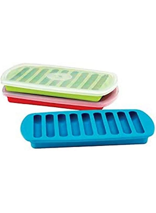 joie Ice Stick Silicone Tray In Assorted Colours Red/Green/Blue 3inch - Image 3