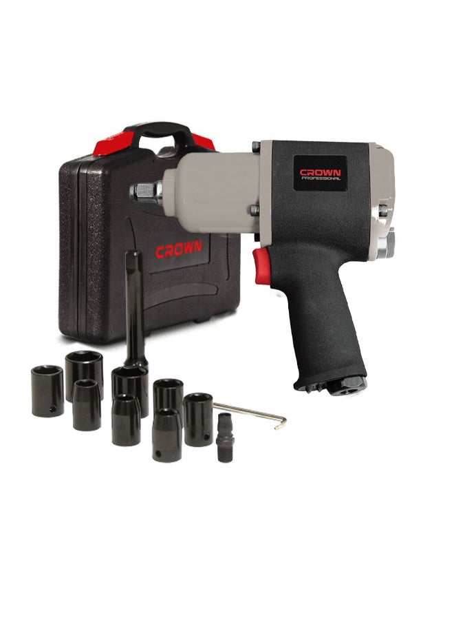 Crown CT38080 Air Impact Wrench Black/Grey Black/Grey - Image 2