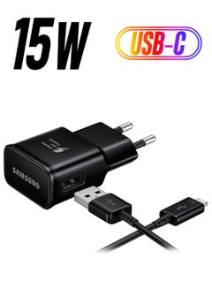 Samsung USB type C to A cable Charging 15W Black  - Image 1