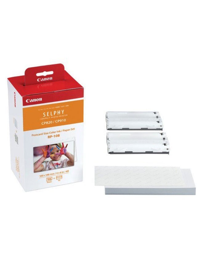 Canon RP-108 Colour Ink/Paper Set Print up to 108 Postcard-sized Images - Image 2
