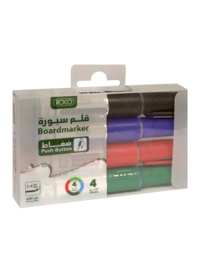 ROCO 4-Piece Whiteboard Markers Multicolour - Image 3