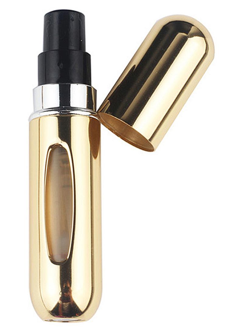 زجاجة عطر يمكن إعادة تعبئتها ذهبي/فضي - Image 1