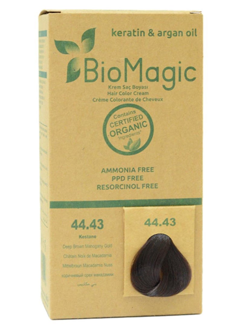 Hair Color Cream With Keratin And Argon Oil 44.43 Deep Brown Mahogany Gold 44.43 Deep Brown Mahogany Gold 44.43 Deep Brown Mahogany Gold