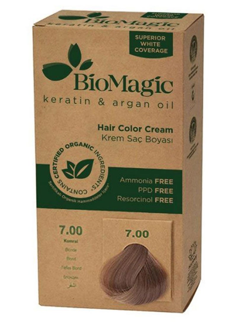 بيوماجيك كريمُ تلوين الشعر بالكيراتين وزيت الأرجان . بلوند - Image 1