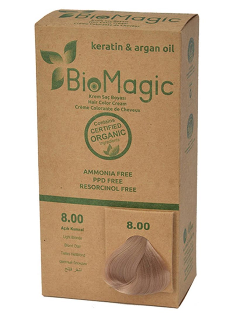 كريم الحفاظ على لون الشعر بزيت الكيراتين والأرجون 8.00 ترابي فاتح 8.00 Light Blonde