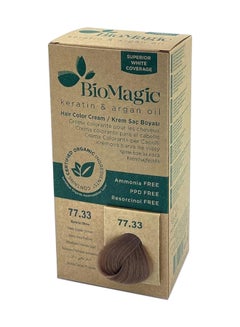Biomagic Permanent Hair Color Cream, Superior White Coverage With Keratin & Argan Oil, Deep Golden Blonde, 77.33 77.33 Deep Golden Blonde 170ml