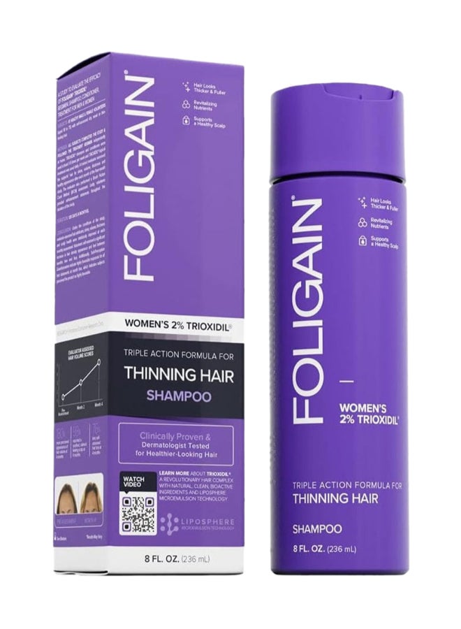 FOLIGAIN - Foligain Women'S 2% Trioxidil Triple Action Shampoo For Thinning Hair, Clinically Proven, 236Ml 236ml - Image 1