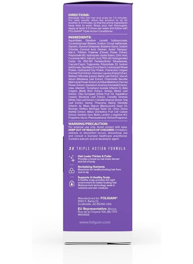 FOLIGAIN - Foligain Women'S 2% Trioxidil Triple Action Shampoo For Thinning Hair, Clinically Proven, 236Ml 236ml - Image 1