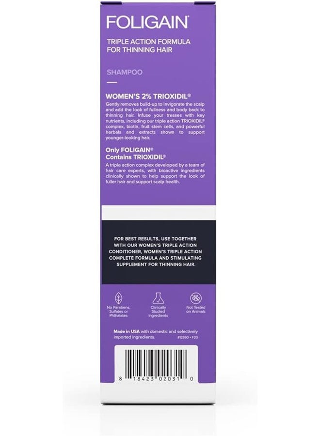 FOLIGAIN - Foligain Women'S 2% Trioxidil Triple Action Shampoo For Thinning Hair, Clinically Proven, 236Ml 236ml - Image 1