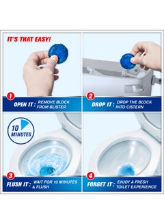 Harpic Flushmatic In-Cistern Toilet Cleaner Set 3 Pieces Blue 50grams  - Image 5