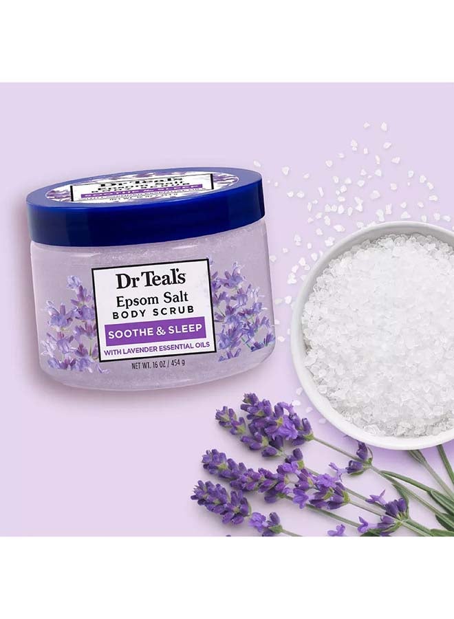 Dr Teal's Lavender Epsom Salt Body Scrub to Exfoliate & Renew - Soothes the Senses & Moisturizes Skin with Essential Oils 454grams - Image 3