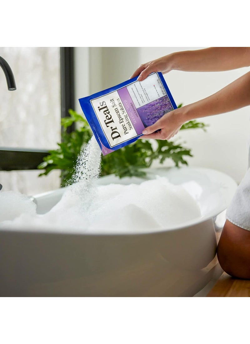 Dr Teal's Lavender Epsom Salt Soaking Solution for Soothe & Sleep - Eases Aches & Soreness for a Better Night's Sleep 450grams - Image 4