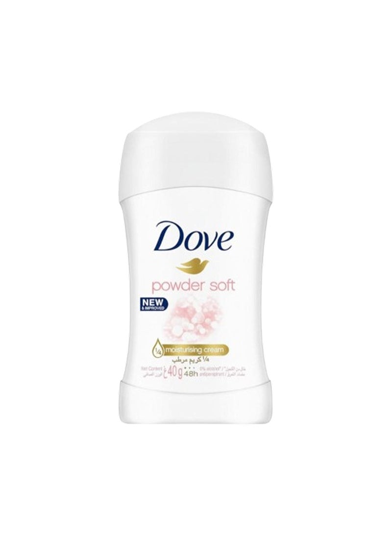 Dove Powder Soft Antiperspirant Stick, 40g - Image 1
