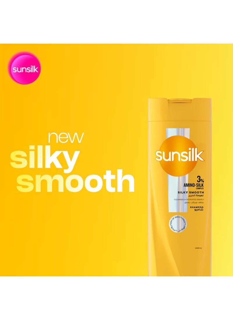 صانسيلك شامبو لشعر ناعم وأملس مع بروتين الحرير وزيت الأركان وفيتامين سي 400ملليلتر - Image 3