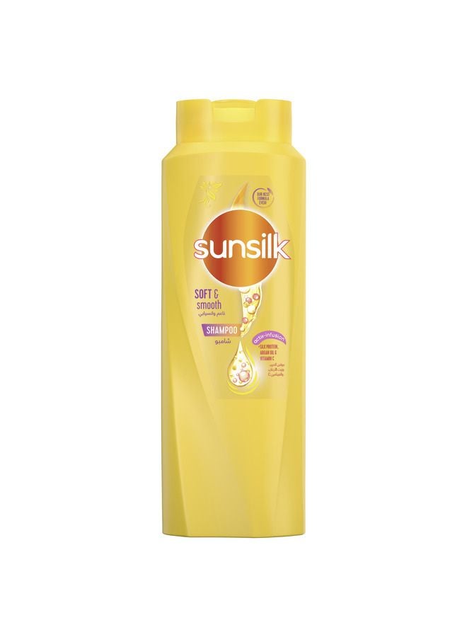 Sunsilk - Soft And Smooth Hair Shampoo With Silk Protein Argan Oil And Vitamin C 700ml - Image 1