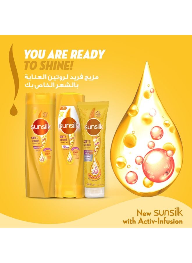 Sunsilk - Soft And Smooth Hair Shampoo With Silk Protein Argan Oil And Vitamin C 700ml - Image 1