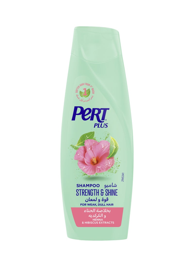 PERT PLUS Strength And Shine Shampoo For Weak Dull Hair With Henna And Hibiscus Extract 200ml - Image 1