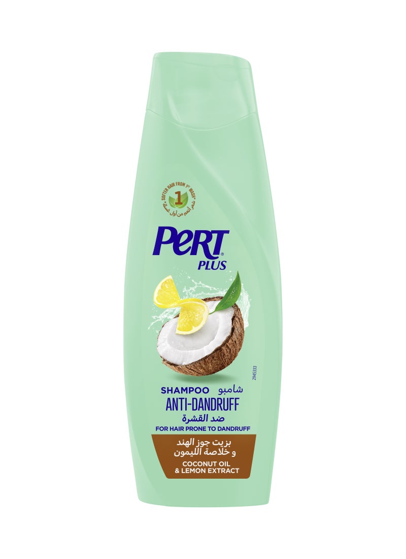 PERT PLUS Anti Dandruff Shampoo With Coconut Oil And Lemon Extract 400ml - Image 1