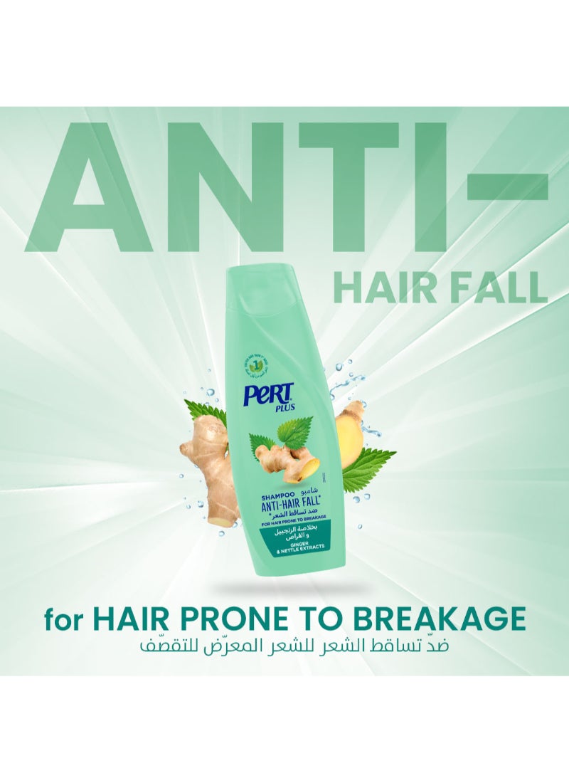 PERT PLUS Anti-Hair Fall Shampoo with Ginger Extract 400ml - Image 2