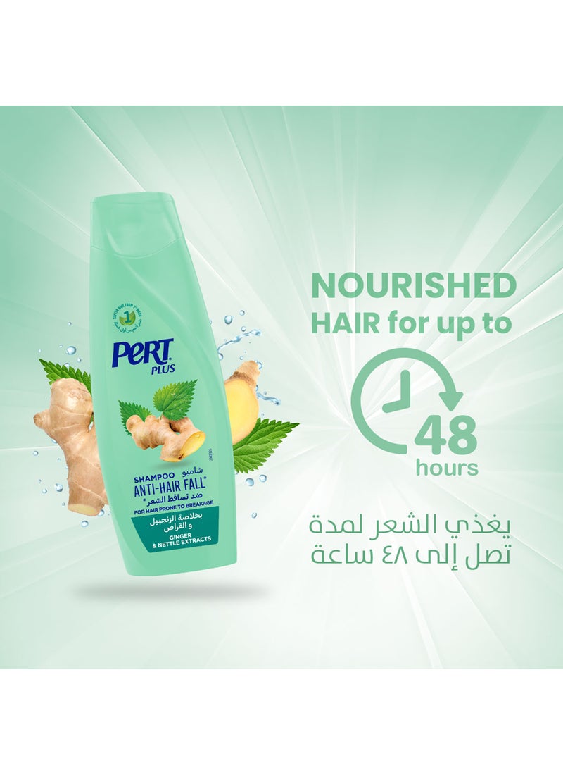 PERT PLUS Anti Hair Fall Shampoo With Ginger Extract 600ml - Image 5
