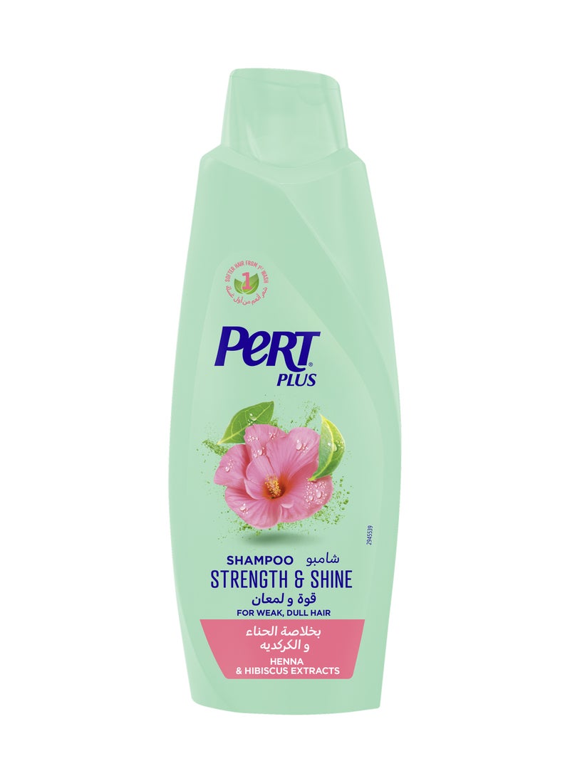 PERT PLUS Strength And Shine Shampoo For Weak Dull Hair With Henna And Hibiscus Extract 600ml - Image 1