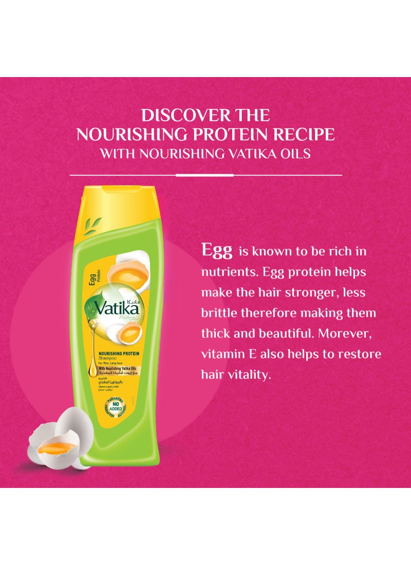 دابر شامبو البروتين المغذي بالبيض للشعر الخفيف والضعيف 400ملليلتر - Image 4
