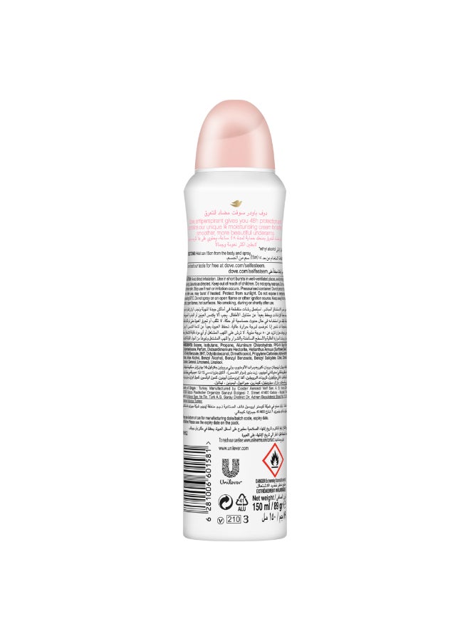 Dove Antiperspirant Deodorant Spray Powder Soft 150ml  - Image 2