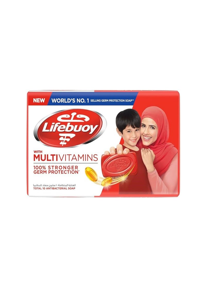 Lifebuoy Bar Soap, Total 10, For 100 Percent Stronger Germ Protection And Hygiene 70grams  - Image 1