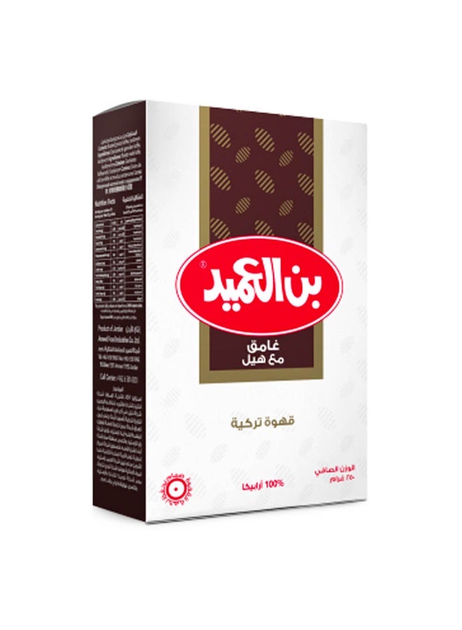 Al Ameed - Turkish Dark Coffee with Cardamom, 250g - Image 1