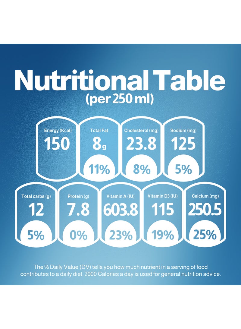 Almarai Long Life Milk Full Fat Plain 1Liters - Image 2