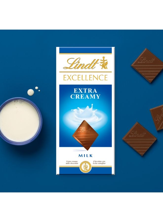 Lindt Excellence Extra Creamy Milk Chocolate Bar 100grams - Image 2