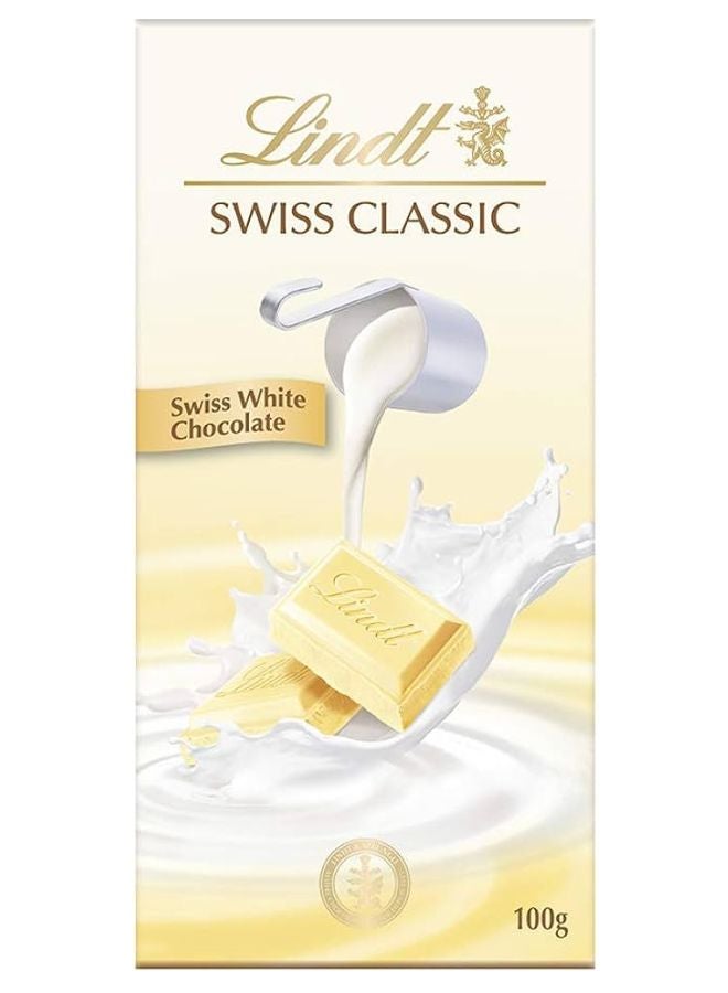 Lindt Swiss Classic White Chocolate Bar 100grams - Image 1