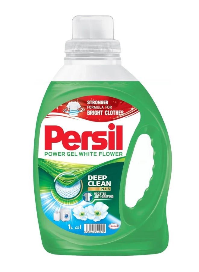 Persil Power Gel Liquid Laundry Detergent With Deep Clean Technology White Flower Green 1Liters  - Image 1