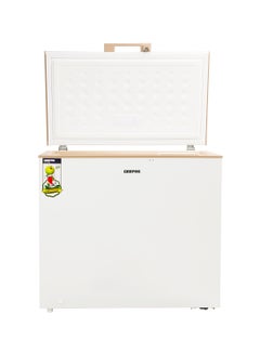 GEEPAS 250L Chest Freezer Adjustable Thermostat -18°C Frozen Temperature | 1pc Food Basket | Compressor Switch off function , 100% HCF & FCKW Free | 125W, High efficiency Monolithic Foaming| LED Light with Lock & Key 250 L GCF2506WAH White  - Image 2