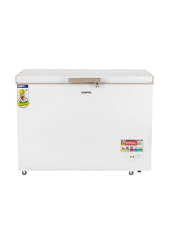 GEEPAS 410L Gross/380L Net Capacity Chest Freezer With Compressor Switch Off Function, LED Light, Lock & Key, High Efficiency Molothic Foaming, 2 Food Basket, Adjustable Thermostat, 100% HCF & FCKW Free 140 L 180 W GCF4106WAH White  - Image 1