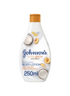 Johnson's Body Lotion Vitarich Smoothies Indulging Yogurt Peach And Coconut 250ml  - Image 1