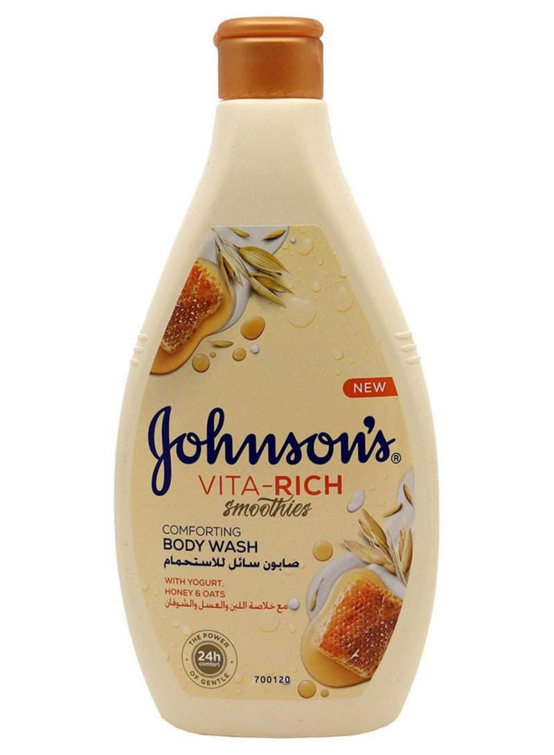Johnson's Vita-Rich Smoothing Body Wash With Yogurt Honey And Oats 400ml - Image 1