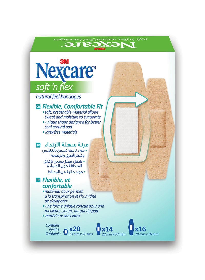 Nexcare 50-Piece Soft 'N Flex Natural Feel Bandages (Assorted)  - Image 2