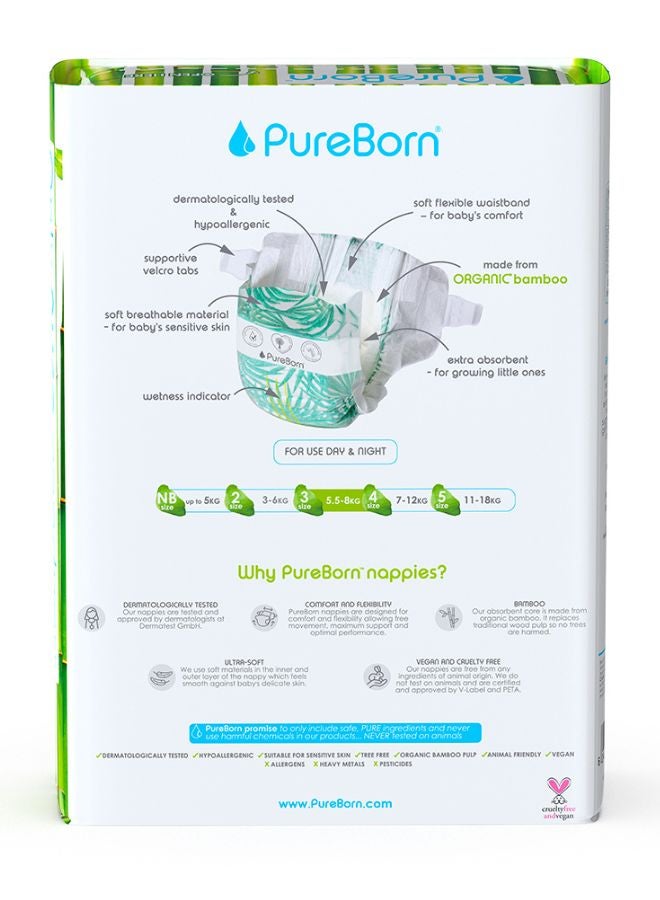 PureBorn - Organic Diapers Size 3 Twin Value Pack 56 Count Assorted - Image 1