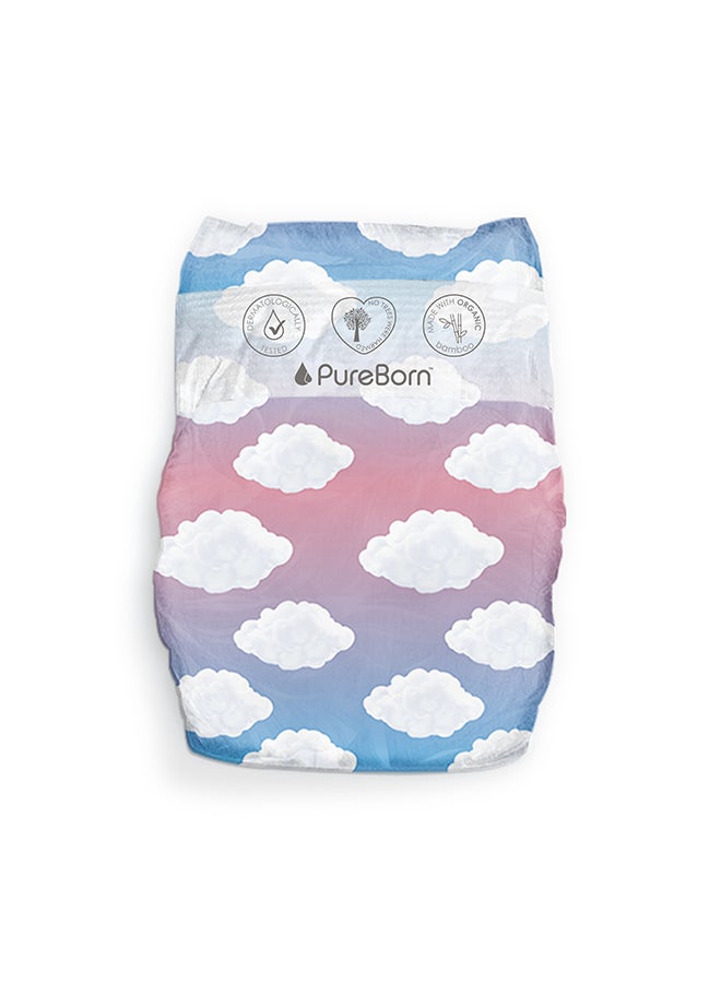 PureBorn Organic Diapers Size 3 Twin Value Pack 56 Count Assorted - Image 5